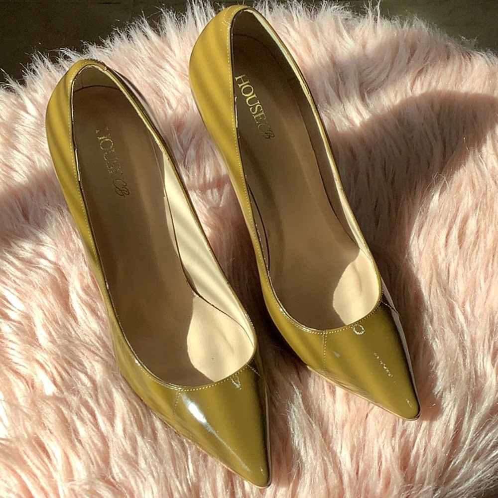 House of CB 'PARIS' Tan Patent Leather heels